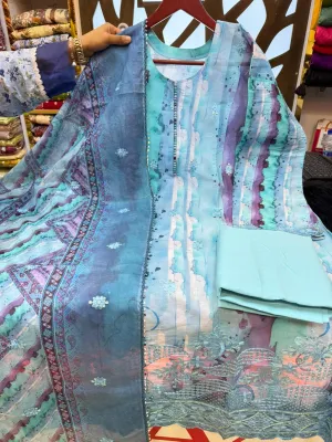 Premium Swizz Lawn Embroidery Set